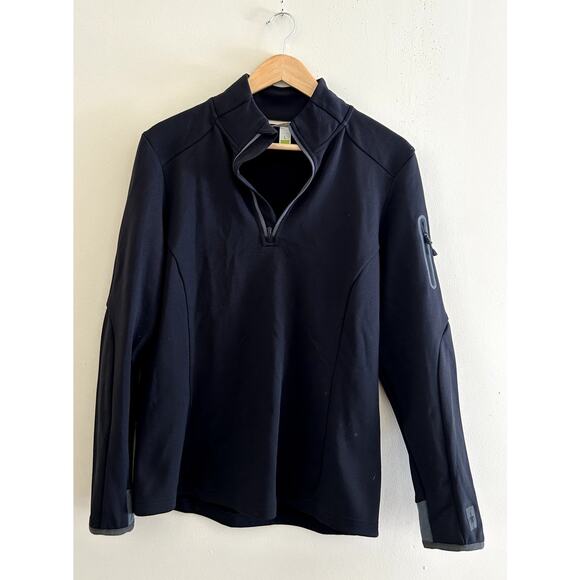 Black Smartwool Merino Wool Half-zip Sweater Performance Skiing Women's Large - Picture 1 of 9